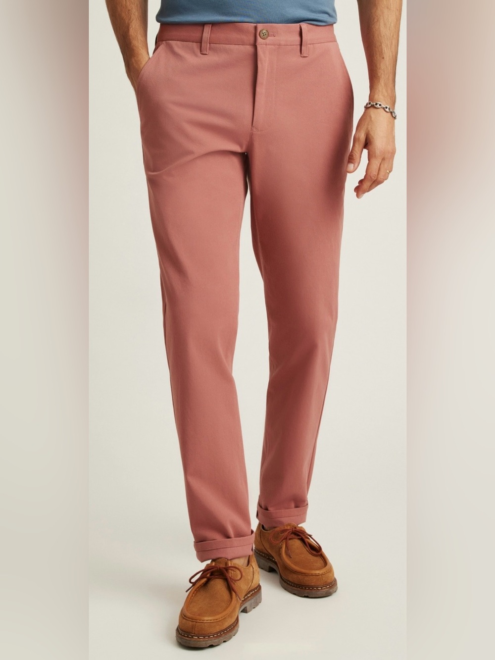 Bonobos Chino Pants Red Withered Rose Slim Fit 34 x 34 Classic Preppy Coastal